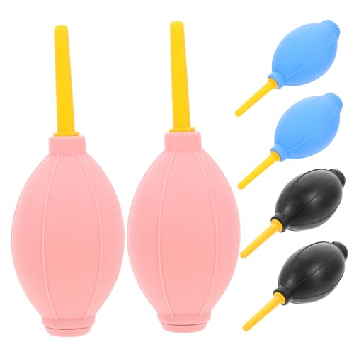 SHOWERORO 6pcs Dust Blower Cleaners Durable Air Pumps for Cameras Lenses Eyelash Extensions Keyboards and Dust Removal with Bulb Design Premium TPE Material