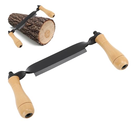 10 in Draw Knife, Felled Draw Shave Tool, Efficient Comfortable Grip Tree Bark Peeler Tool for Woodworking, Bark Removal Tool (Straight Type)
