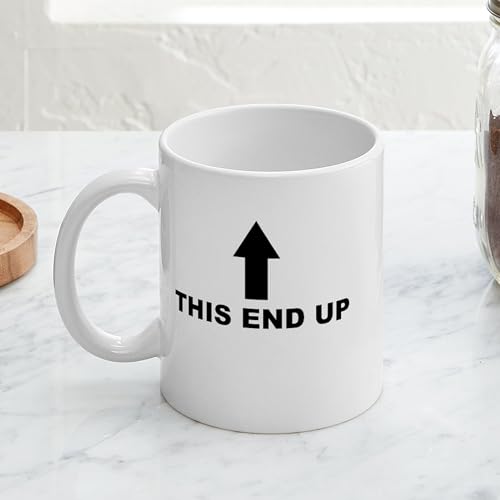 Taza de cerámica 11 oz blanca miniatura 4