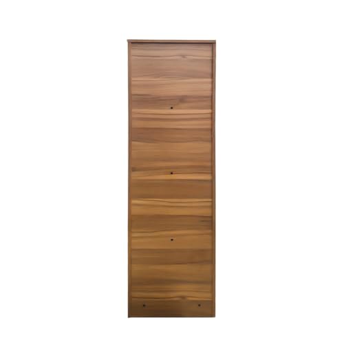 Image of Amazon Brand - Solimo Optima Engineered Wood 5ft 1 Door Wardrobe for Clothes | Storage Organizer | Storage Cabinet | Multipurpose Almirah for Bedroom - Leon Teak, 5ft