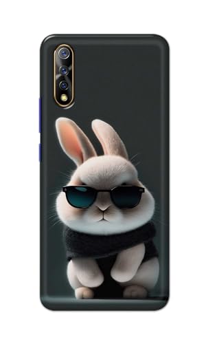 Image of PRINTFIDAA Printed Hard Back Cover Case for Vivo S1 | Vivo Z1x Back Cover (Cool Baby Rabbit) -112