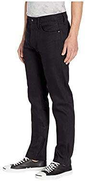 Vista 2 de The Unbranded Brand Men's Ub244 Tapered Fit 11oz Solid Black Stretch Selvedge Denim