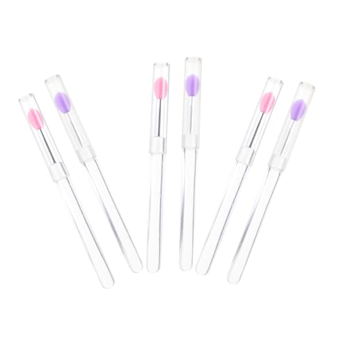 FRCOLOR Makeup Brushes Eyeshadow Set 6pcs Silicone Lip Mask Brush Cover for Lip Mask Application and Concealer