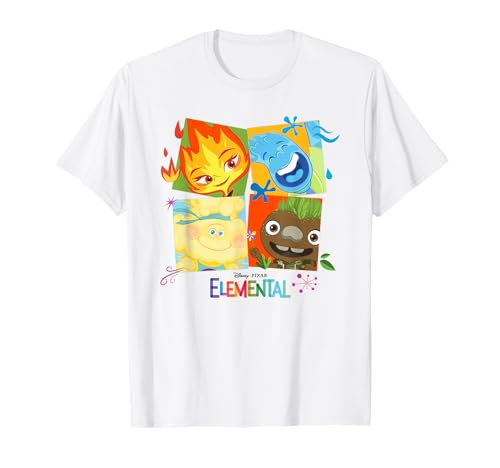 Pixar Elemental Group Box With Ember, Wade and Clod Camiseta