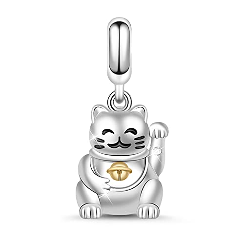 Image of GNOCE Japanese Charm Bead Silver Plated Pendant Dangle Charms fit Bracelet Jewelry Gift for Women