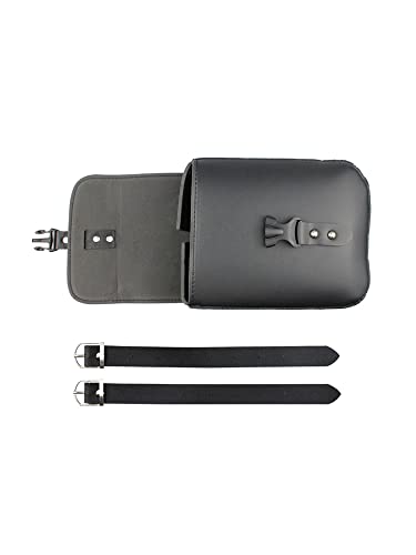 Alforja lateral para motocicleta, bolsa de herramienta de cuero PU impermeable para almacenamiento miniatura 7