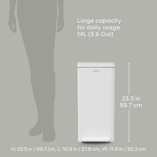 Compost Genie I000715 Kitchen Compost Bin, White Stainless-Steel Large, 3.6 Gallon, Indoor Odorless Composting thumb #3