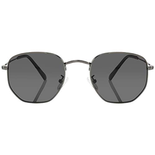 Image of Kursan Small Round Metal Polarized Sunglasses for Men Women Mirrored Lens Classic Circle Sun Glasses