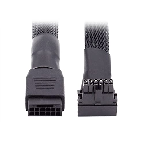 CY 12VHPWR ATX3.0 PCI-E 5.0 Power Modular Cable Male to Female Down Angled 90 Degree Extension 17cm Compatible for 3080 3090TI PSU 16Pin 12+4P Graphics Card