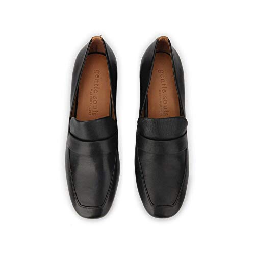Image of Gentle Souls by Kenneth Cole Women's Eliott Menswear Block Heel Loafer- Leather Dress Pump