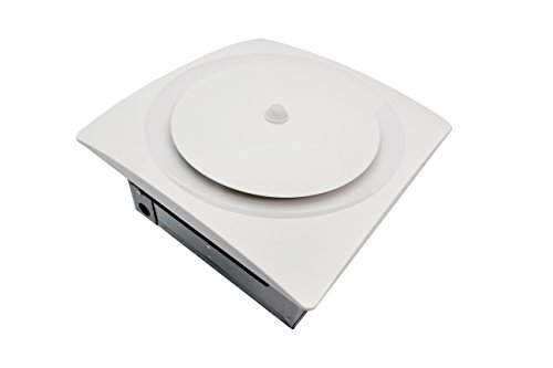 Aero Pure VSF110DMH-S W Adjustable-Speed DC Motor Bathroom Fan with Integrated Humidity
