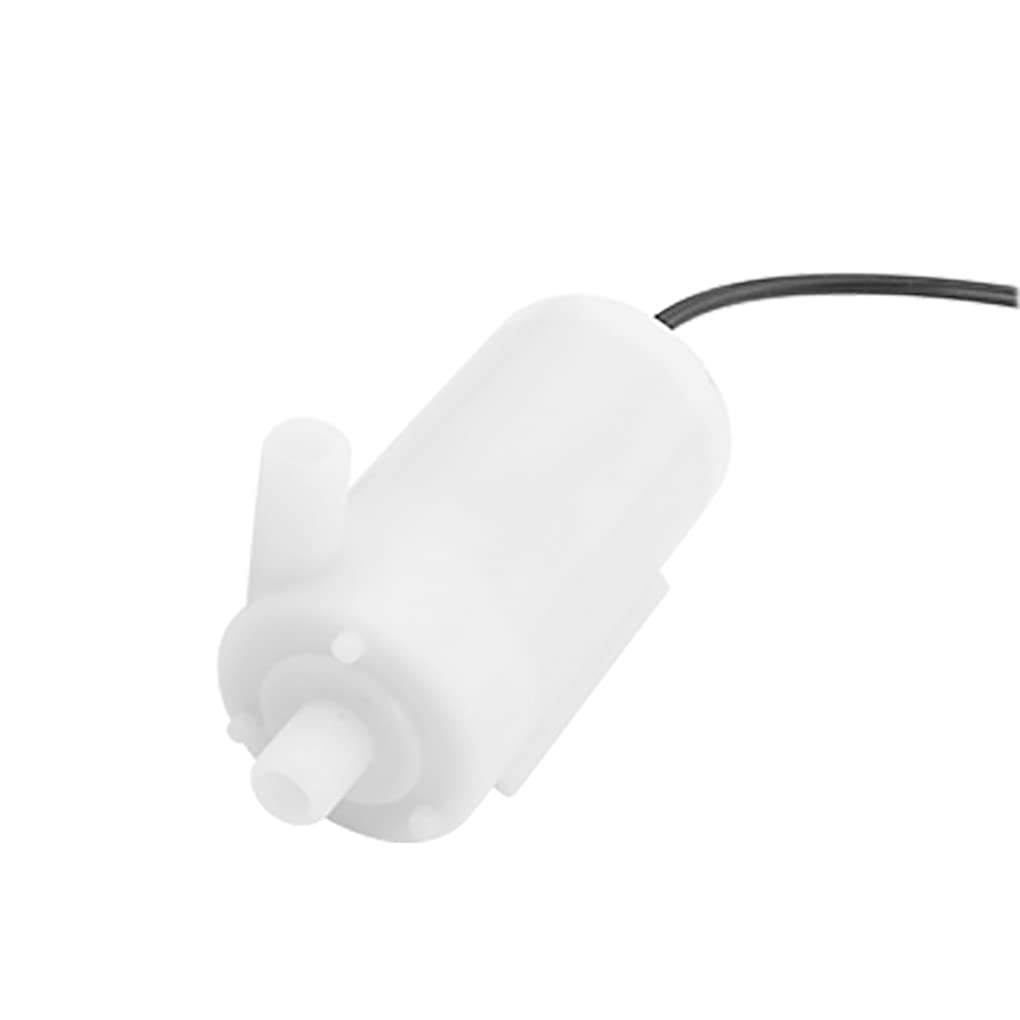 Paowsietiviity USB Water Pump Submersible Mini Brushless Smooth Surface 1.8A DC 5V Energy Saving Pet Supplies for Fish Tank Garden White