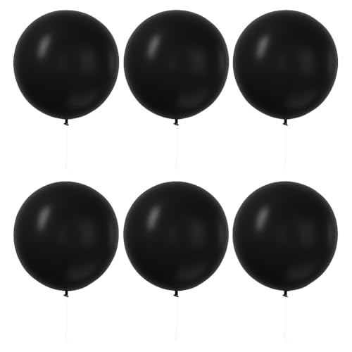 Image of PMLAND 6 Pcs Black 36 Inch Giant Latex Balloons for Party Decor Decorations