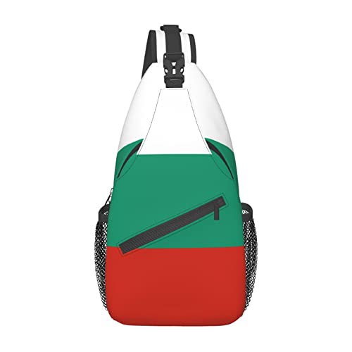 Mochila bandolera unisex bandera Bulgaria negra miniatura 2