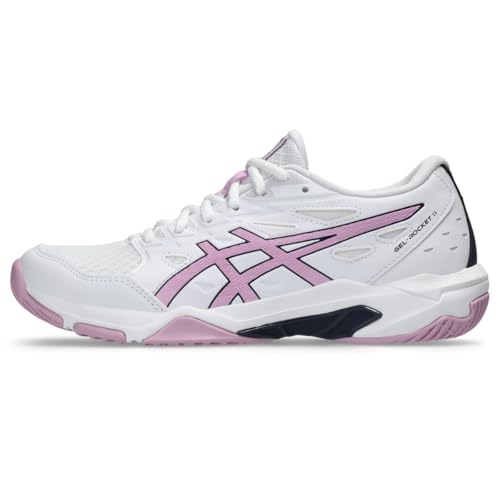 ASICS Women's Gel-Rocket 11 Volleyball Shoes, 9.5, White/Light UBE