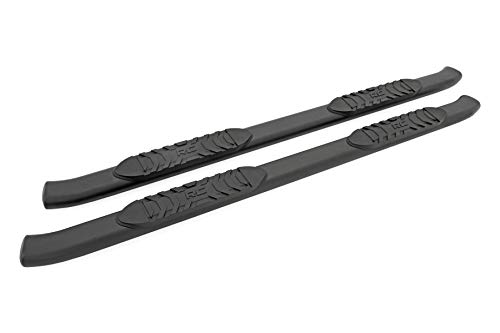 Rough Country Oval Nerf Steps for Chevy Silverado & GMC Sierra 1500/2500HD/3500HD (2007-2018) Crew Cab - OEM Style Rails with Built-in Side Steps - image 4
