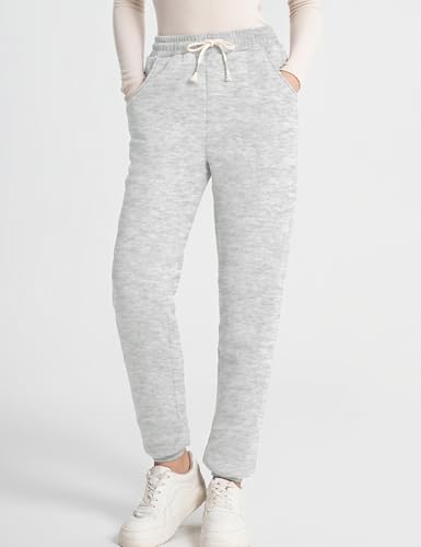 Flygo Women's Winter Warm Fleece Joggers Pants Sherpa Lined Athletic Active Sweatpants