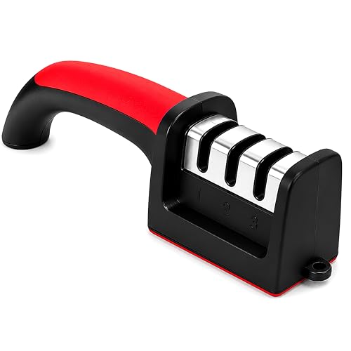 Image of RABAB THE Best Knife Sharpener Tool,Manual 3 Stage Knife Sharpner Tool Advanced Knife Sharpener for Kitchen Knife Sharpner Knife Sharpening Tool for Steel KnivesPack of 2