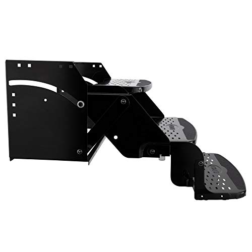 Recpro Rv Steps 24" Step In Black | Rv Stairs | Rv Exterior Steps | Camper Steps (Triple) #TOP2