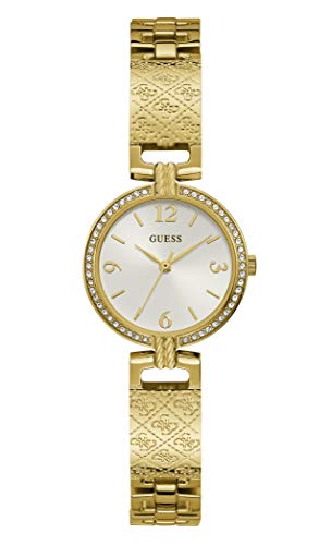 Price comparison product image GUESS Women's Analog Quartz Watch with Stainless Steel Strap GW0112L2