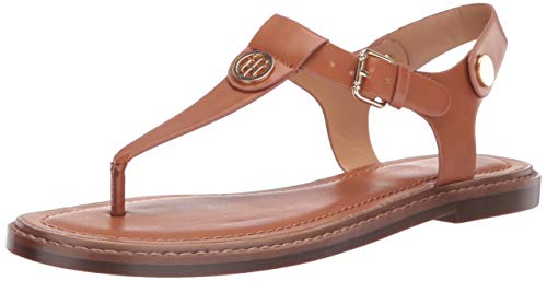 Tommy Hilfiger Women's Flat Sandal, Natural, 6.5
