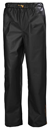 Helly-Hansen Men's Gale Rain Pant - Welded-Seam Waterproof Pants - Flexible 4-Way Stretch Rain Trousers - Elastic Waist - 990 Black - Medium