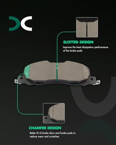 Image of SCITOO D2230-9469 Disc Brake Pads Sets Front Ceramic Brake Pads w /Hardware | For Ford For Explorer 2020-2025,For Lincoln For Aviator 2020-2025
