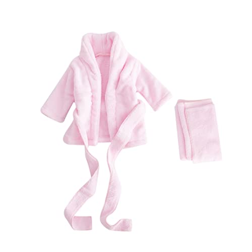 UPKOCH Bata de Baño para Niña de Algodón Gruesa y Absorbente Traje Fotográfico Infantil Rosa para Recién Nacido