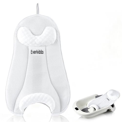 EverKiddo Soft Cushion for Baby Bathtub - Baby Bath Cushion Pad for Adjustable Tub Ideal for Newborns to Toddlers (0-36 Months) for Delicate Skin Lightweight and Portable for Any Bathing Occasion