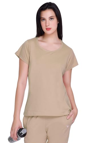 Image of GODFREY Women Round Neck Half Sleeve Cotton T Shirts