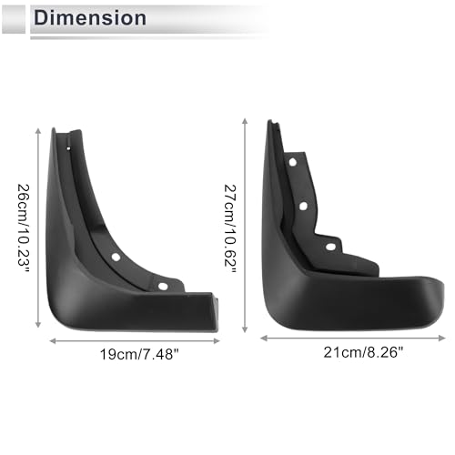 Image of X AUTOHAUX 1set Front and Rear Mud Flaps Splash Guards Mud Guards for Audi A8 Sport 2018-2023 W /Mount Accessories