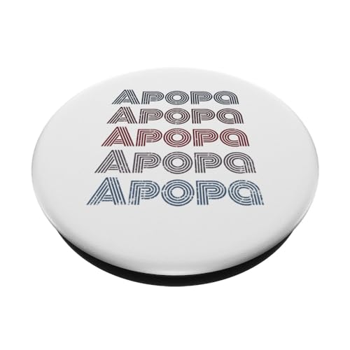 El Salvador 70's City Retro Vintage Apopa PopSockets Swappable PopGrip, Black - Image 2