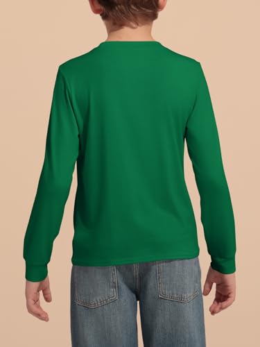 Haloumoning Kids Boys T Shirts Casual Long Sleeve Crewneck Loose Fit Fall Basic Tees 5-14 Years4