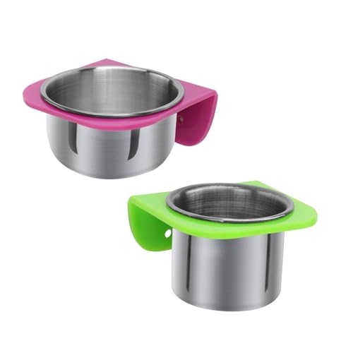 HYTROVE プレミアムセッティングオウム食器点 多機能給餌カップ 素材使用 環境に優しいデザイン 小鳥や猫 小型犬にもなプレイボウル