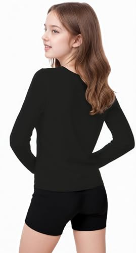 SELINK Girls Long Sleeve Athletic Shirts Crewneck Gym Tees Kids Quick Dry Lightweight Sports T Shirts Basic Tees2