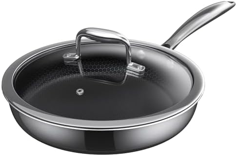 MOMOSTAR Hybrid Nonstick 10-Inch Frying Pan - Induction Cookware for Easy Cooking