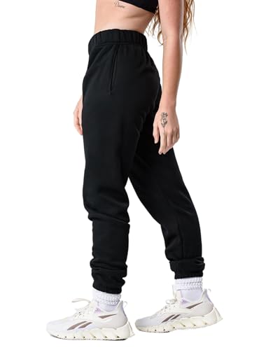 Kamo Fitness CozyTec High-Waisted Sweatpants for Women Baggy: Comfy Lounge Pants with Pockets Crafted from Soft Thick Fleece