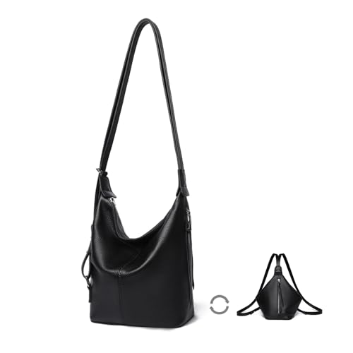 Sac à bandoulière 3 en 1 en cuir véritable pour femme moderne