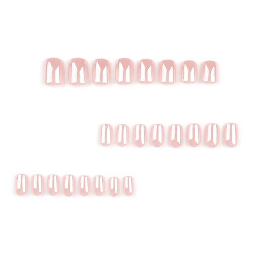 Image of Secret Lives New Pink Solid Color Press On Nails - Short Square Artificial Nail