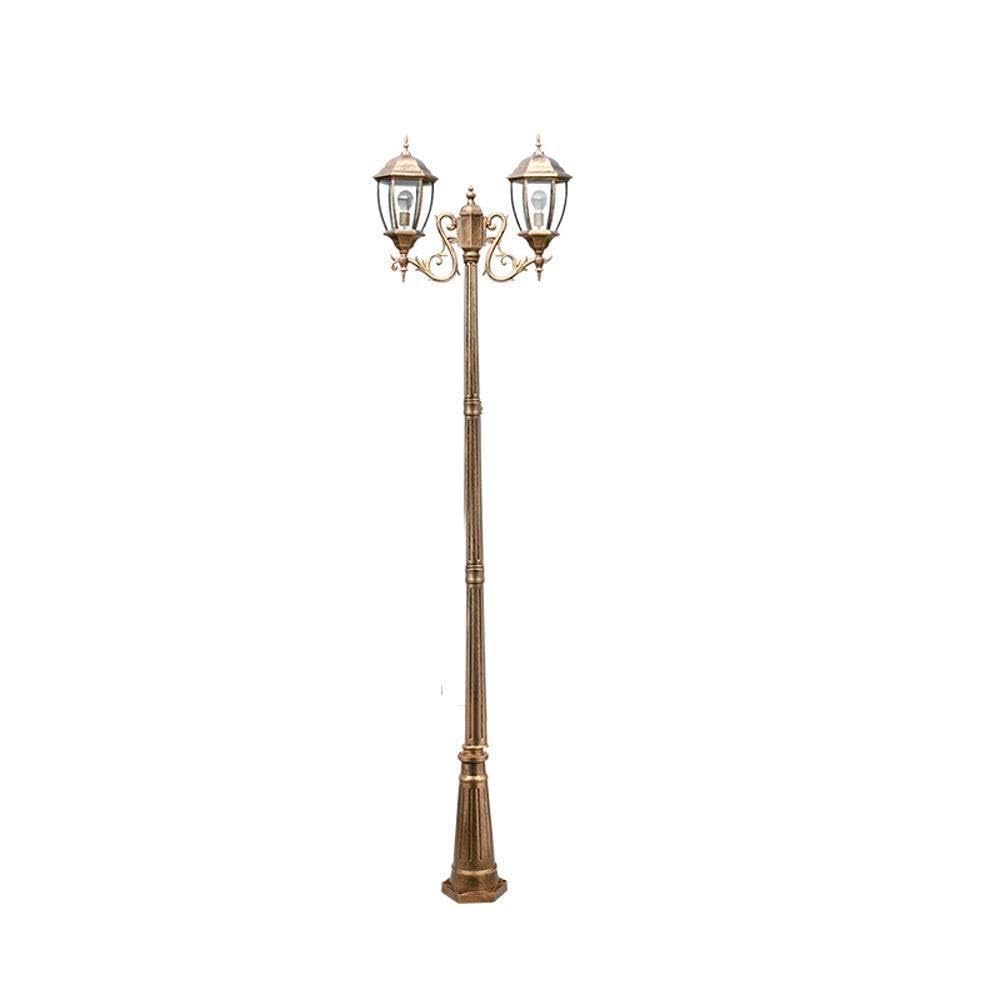 QUSYZD Lamp Post Lights Outdoor, Outdoor Lamp 2.9M Outdoor Ip65 Waterproof Pillar Post Lantern European Villa Patio Lighting High Pole Street Light with Bronze Finish,