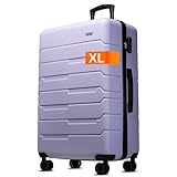 NOWI 2.0 Koffer XL Hartschale – 93L großer Reisekoffer mit Rollen – 4 Doppelrollen - Zahlenschloss – Trolley Hartschalenkoffer groß – Robuster Rollkoffer 23kg (Flieder)