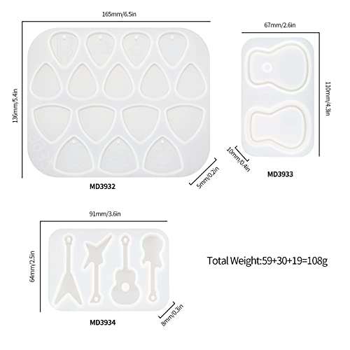 Lot de 3 moules en silicone pour médiator de guitare, médiator de guitare et pendentif de guitare – Moules de moulage… - Les Beatles, Paul McCartney, John Lennon, RIngo Starr, George Harrison Lot de 3 moules en silicone pour médiator de guitare, médiator de guitare et pendentif de guitare - Moules de moulage… – Image 6