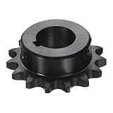 QUARKZMAN #40 Kettenrad Ritzel B Typ 1" Bohrung 15 Zähne Einfachstrang Kettenrad Kohlenstoffstahl Keilnut Mit Stellschrauben