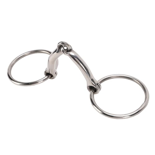 TZLMWDFRWG Broca de Filete, Broca de Caballo de Anillos Dobles de Acero Inoxidable, Prevención Eficaz de Mordeduras, Diseño Apto para Caballos