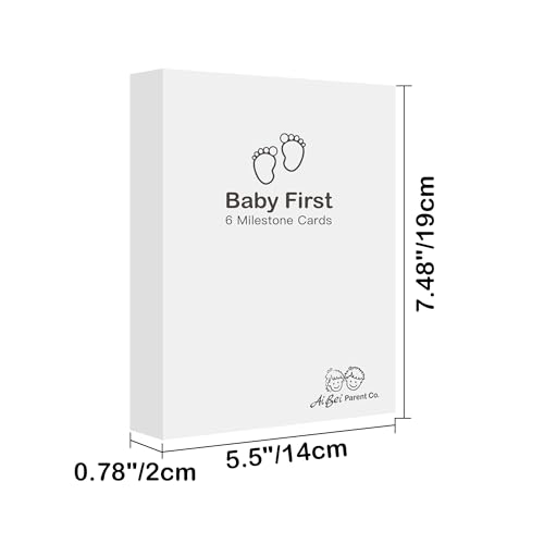 Image of Premium Inkless Monthly Milestone Cards Kit with Baby Hand & Footprint Keepsake Set | 7 Elegant Milestone Activity Cards & 7 Inkless Towelettes | Non-Toxic & Mess-Free - Black