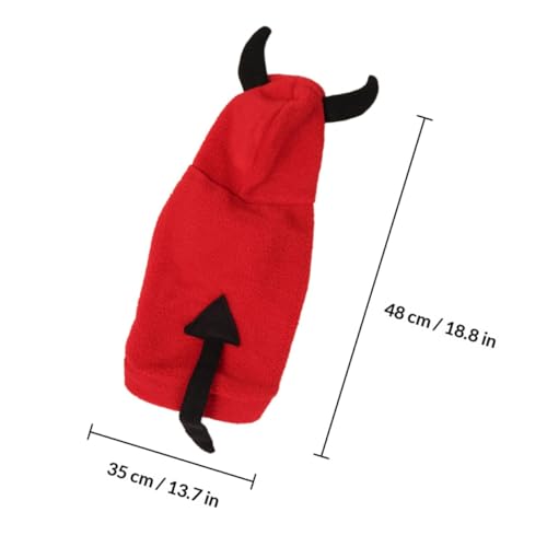 Disfraz Diablo XL para Perro con Capucha POPETPOP miniatura 2
