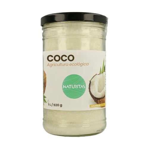 Coco BIO | 1 L | Naturitas Essentials | Aceite de coco Bio virgen | Prensado en frío sin refinar | Aceites y Vinagres