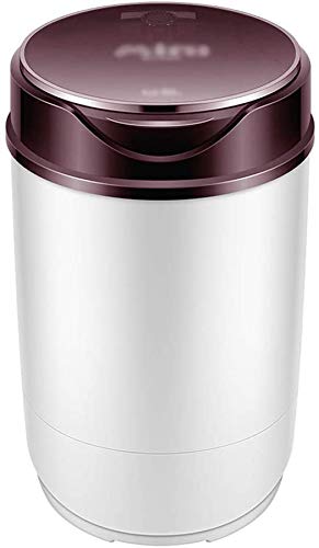 Waschmaschine tragbarer Mini-Zylinder Halbautomatische mit Timer, Kapazität 3kg, angepasst Travel Apartment Familien,Rot