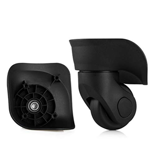 Luggage Wheels Replacement, (Set of a Pair 360 Degree Swivel Luggage Mute Wheel Suitcase Replacement Repair Wheels Parts Spinner (L Size)(Size:Black)
