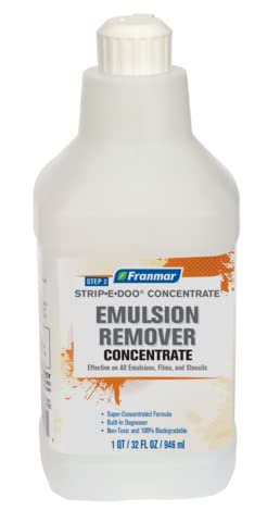 Emulsion Remover for Screen Printing - Franmar Strip-e-doo Concentrate 1:19 (4oz) - Silk Screen Stencil Remover - Screen Reclaiming - Screen Printing Degreaser
